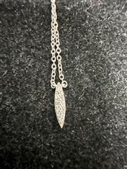 ADINA REYTER DIAMOND SILVER NECKLACE PENDANT CHAIN